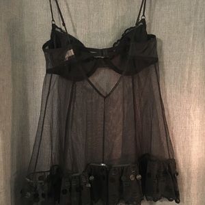 Victoria’s Secrets black lace babydoll